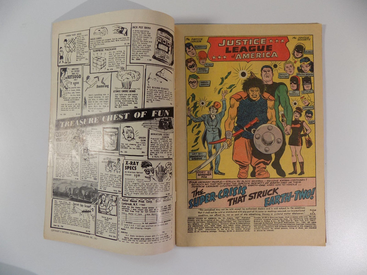 Justice League of America #55 DC Comic August 1967 Fine-