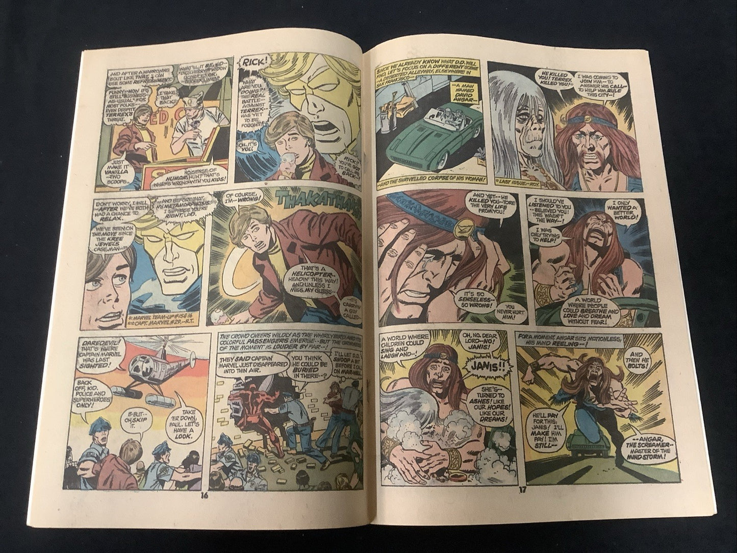 Daredevil #107 (Marvel Comics January 1974) VF+ (8.5) Captain Marvel Team-Up