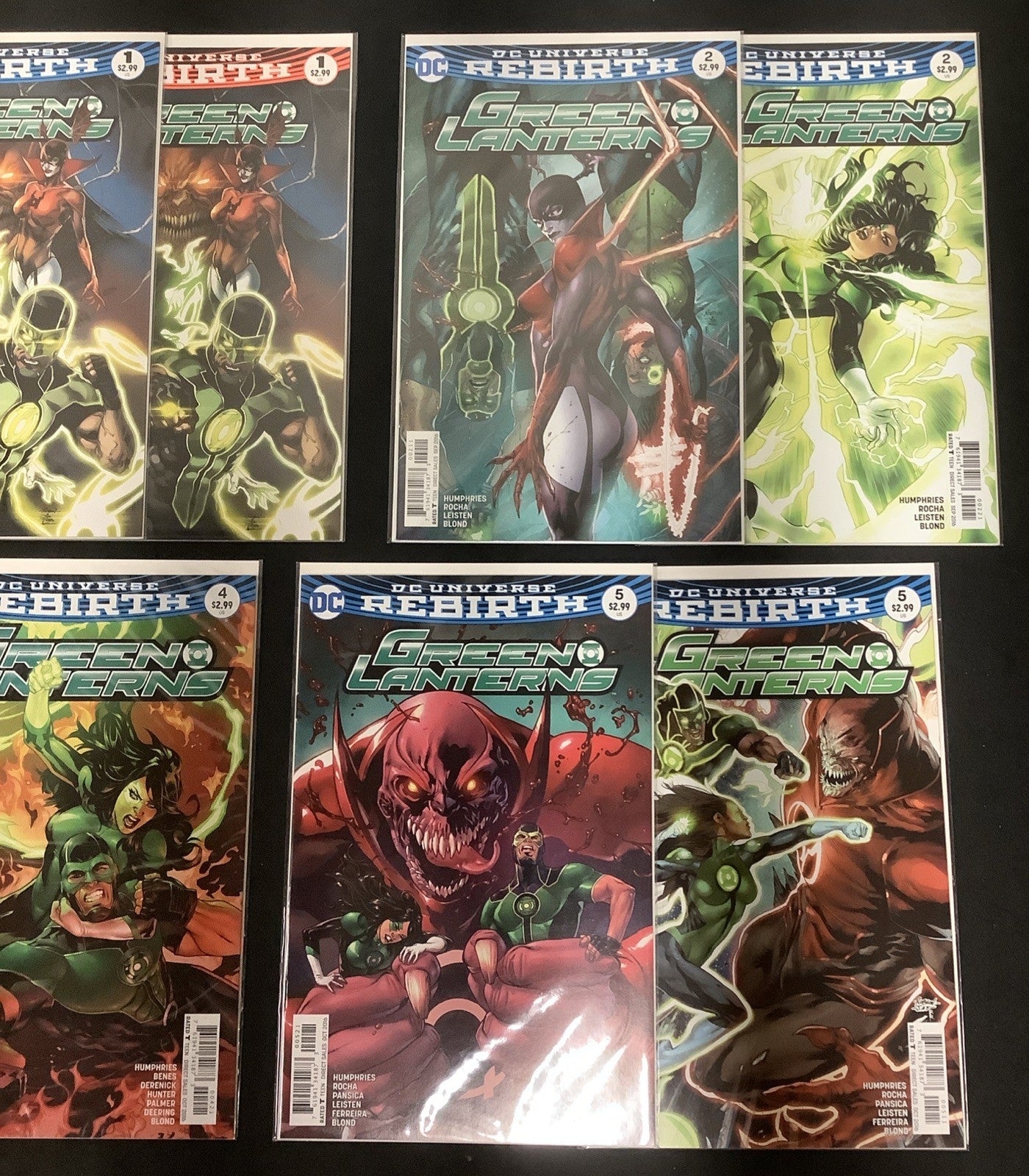 Green Lanterns #1-5 + Rebirth #1, DC Comics, Red planet , Multiple Covers