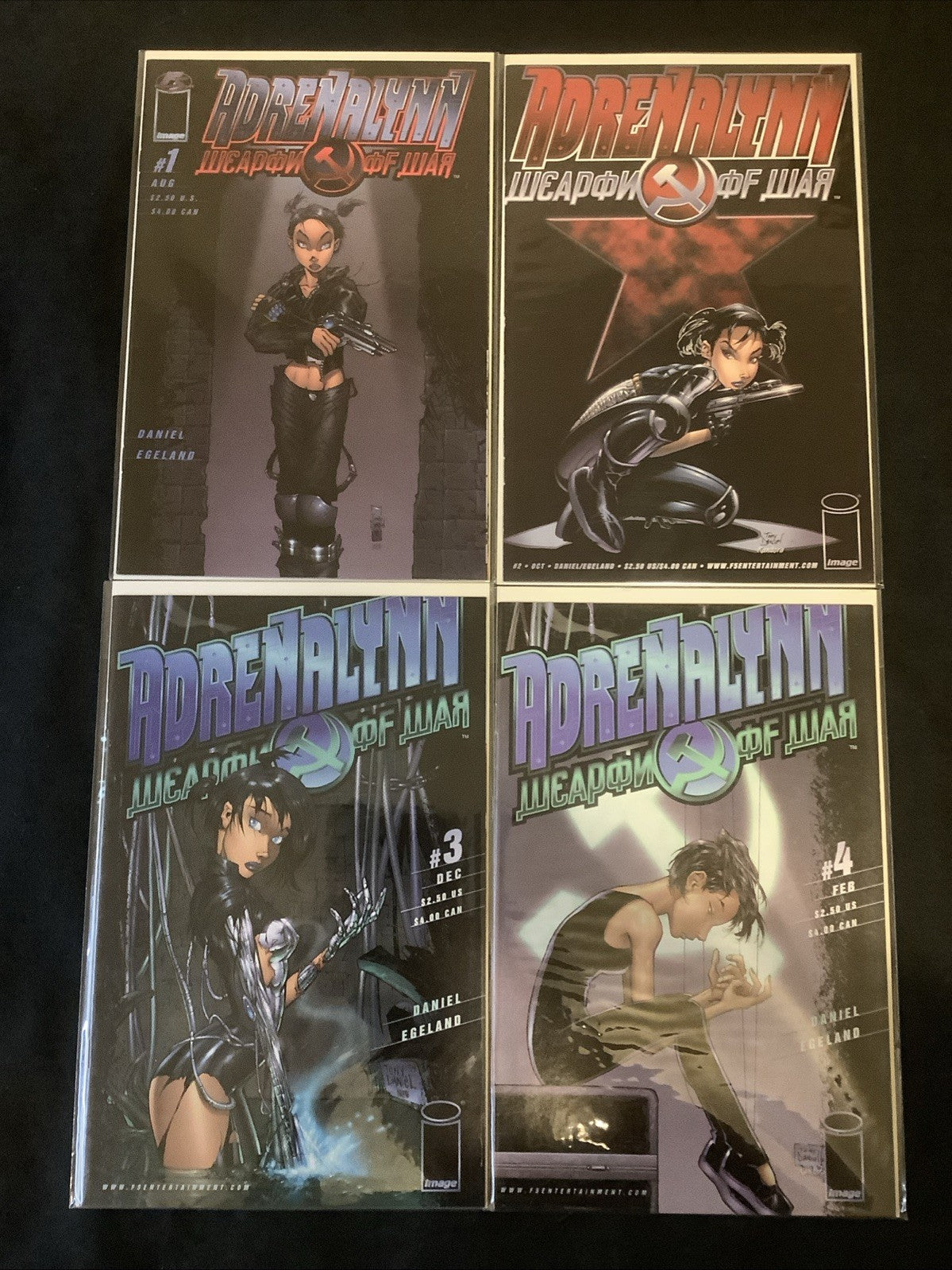 Adrenalynn #1-4 Complete Comic Series, Image Comics, Tony S Daniel, 1999