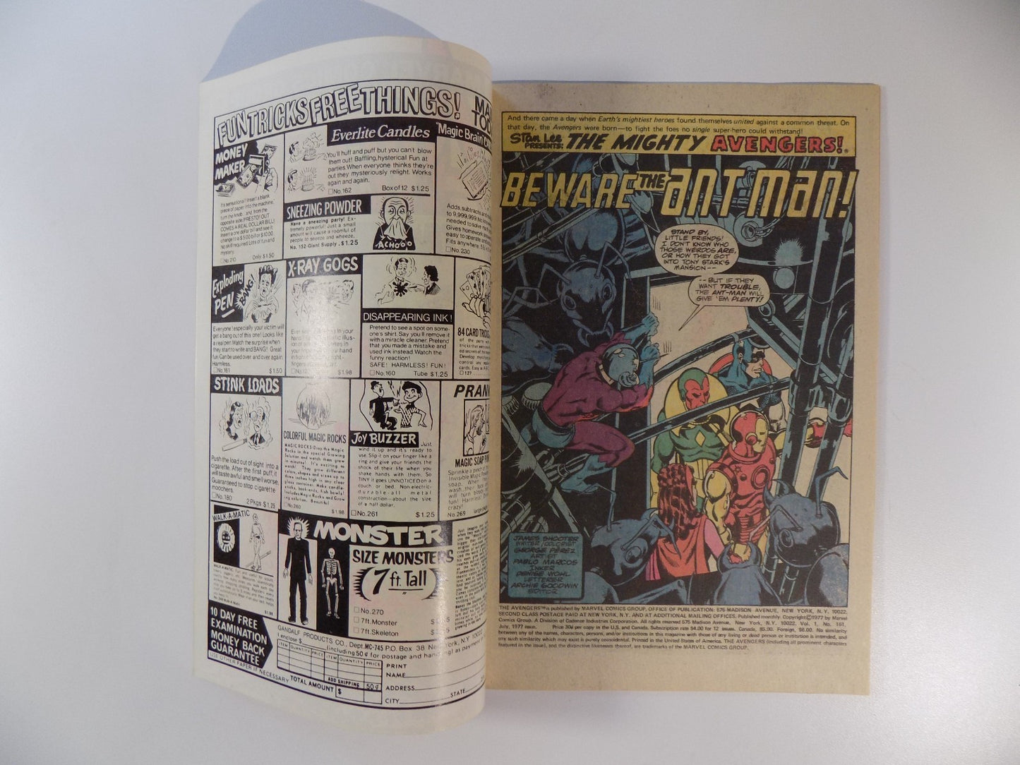 Avengers #161 Marvel Comic July 1977 Near Mint-