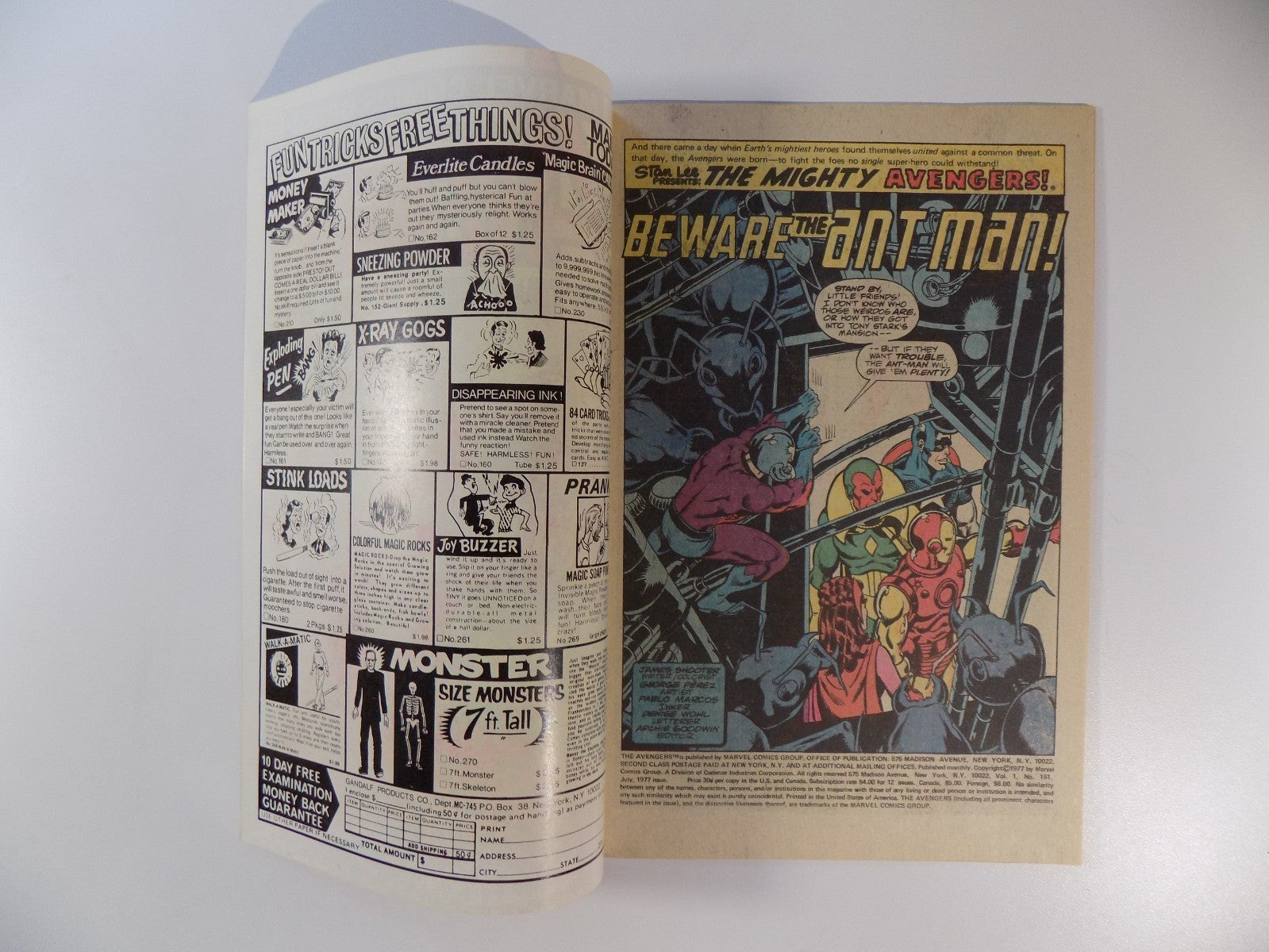 Avengers #161 Marvel Comic July 1977 Near Mint-