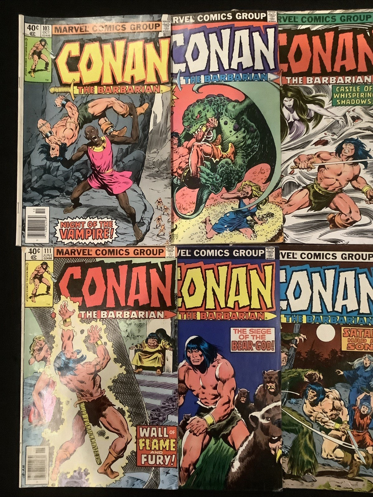 Conan the Barbarian #103-133 Comic Lot, Marvel, Reader Copies, Roy Thomas