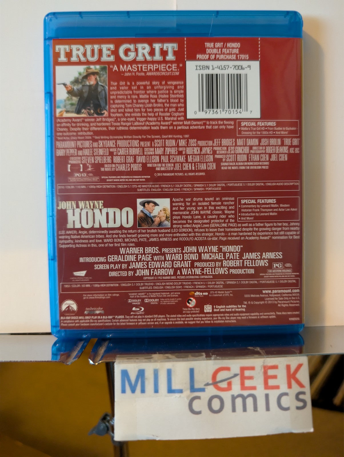 True Grit / Hondo / Far and Away, 3 Movie Set (Blu-ray) -JD