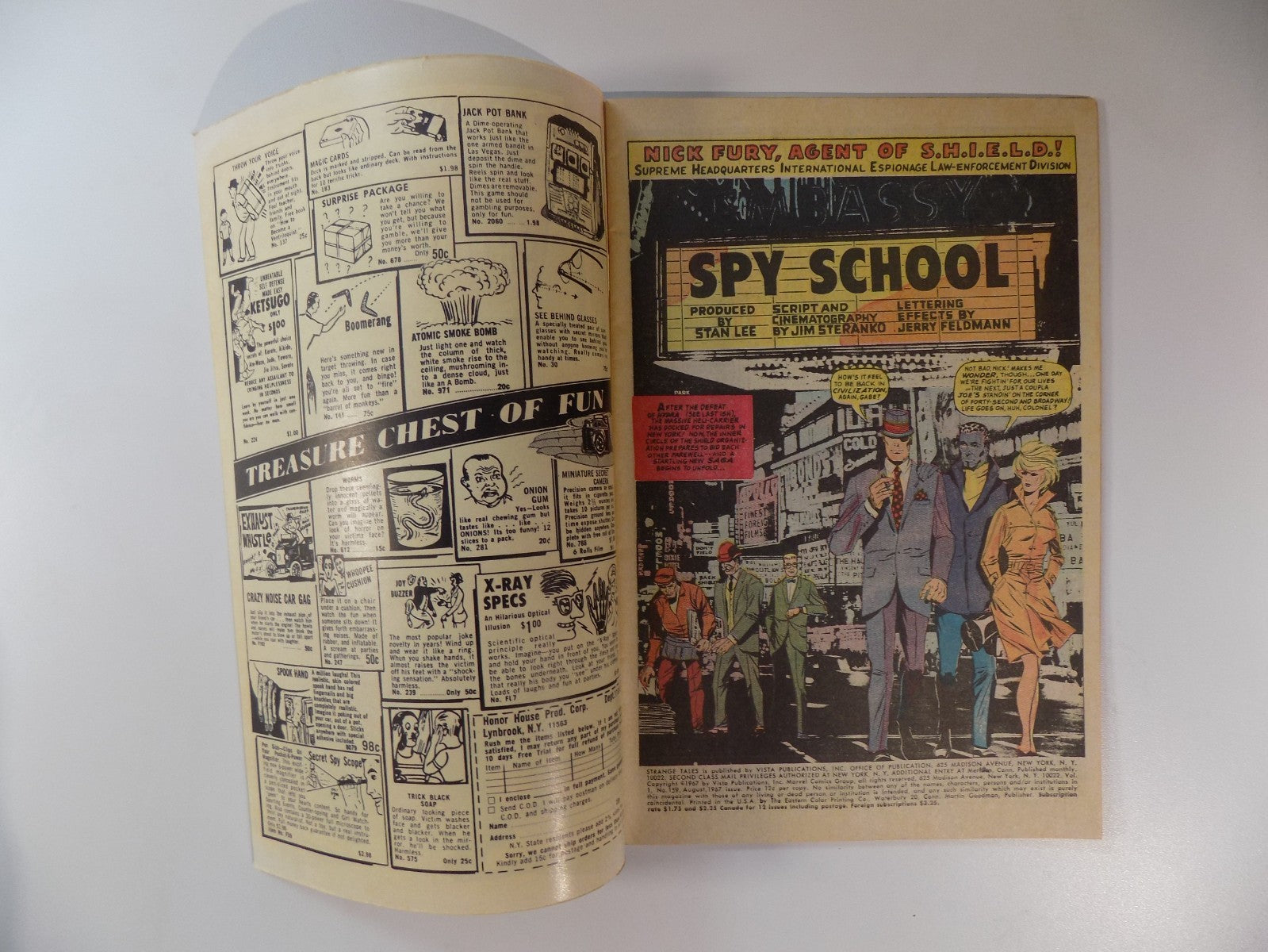 Strange Tales #159 Marvel Comic August 1967 Very Fine