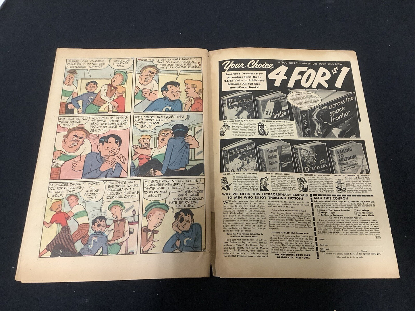 Archie’s Pal Jughead #17 (April 1953) G+ (2.5) 1/2” Spine Split, 1/8” Spine Roll