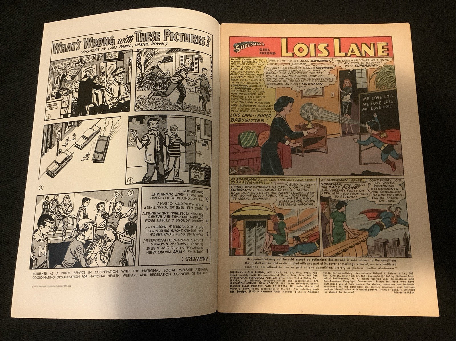 Superman's Girl Friend, Lois Lane #57 (DC Comics) F/VF (7.0) Super-Baby-Sitter