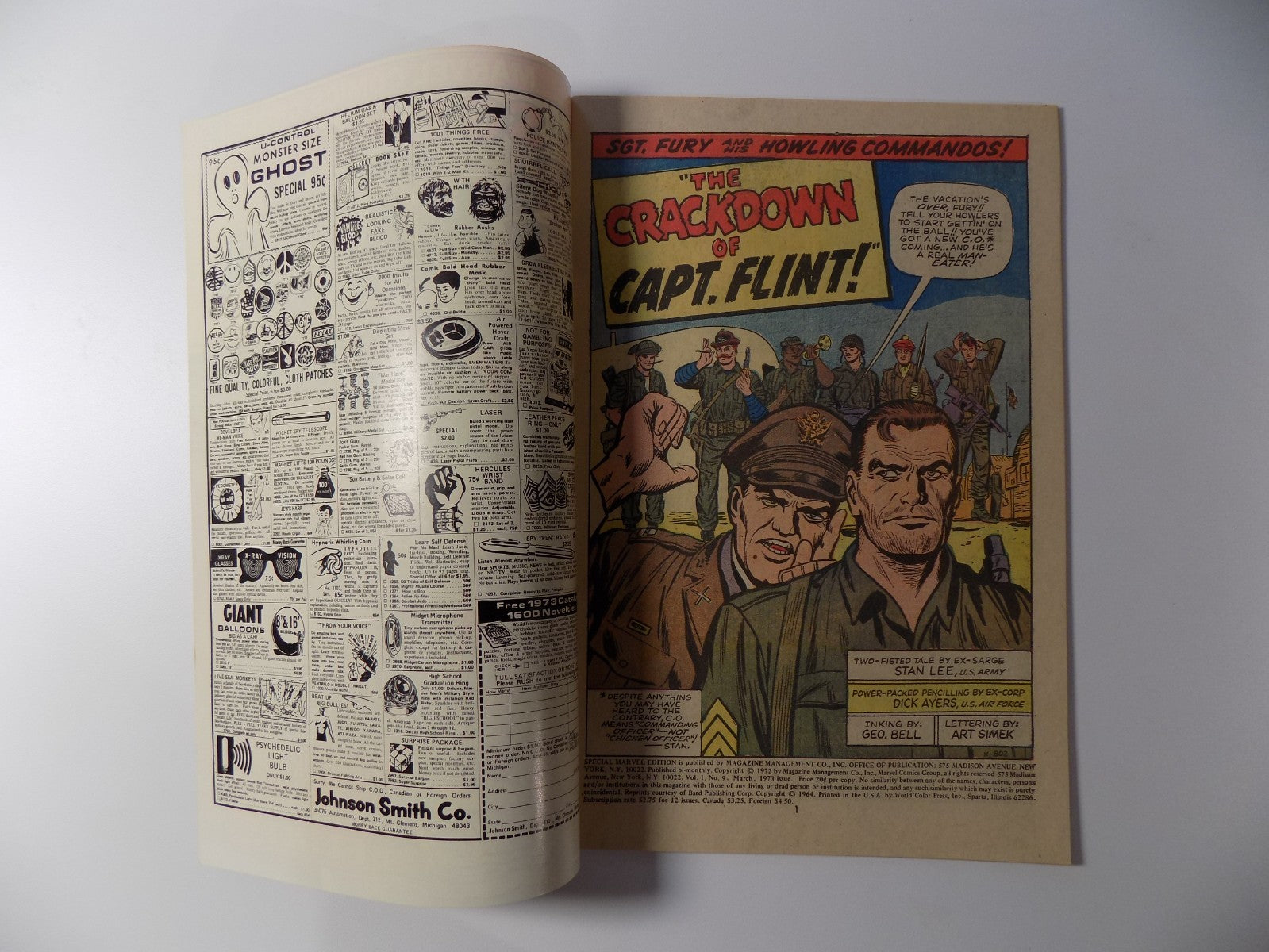 Special Marvel Edition #9-14 Sgt. Fury 1973 Very Fine or Better