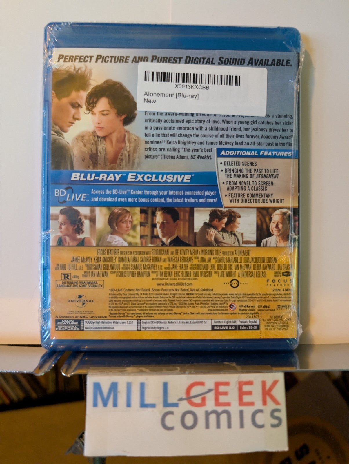Atonement, James McAvoy & Keira Knightley (Blu-ray) -JD