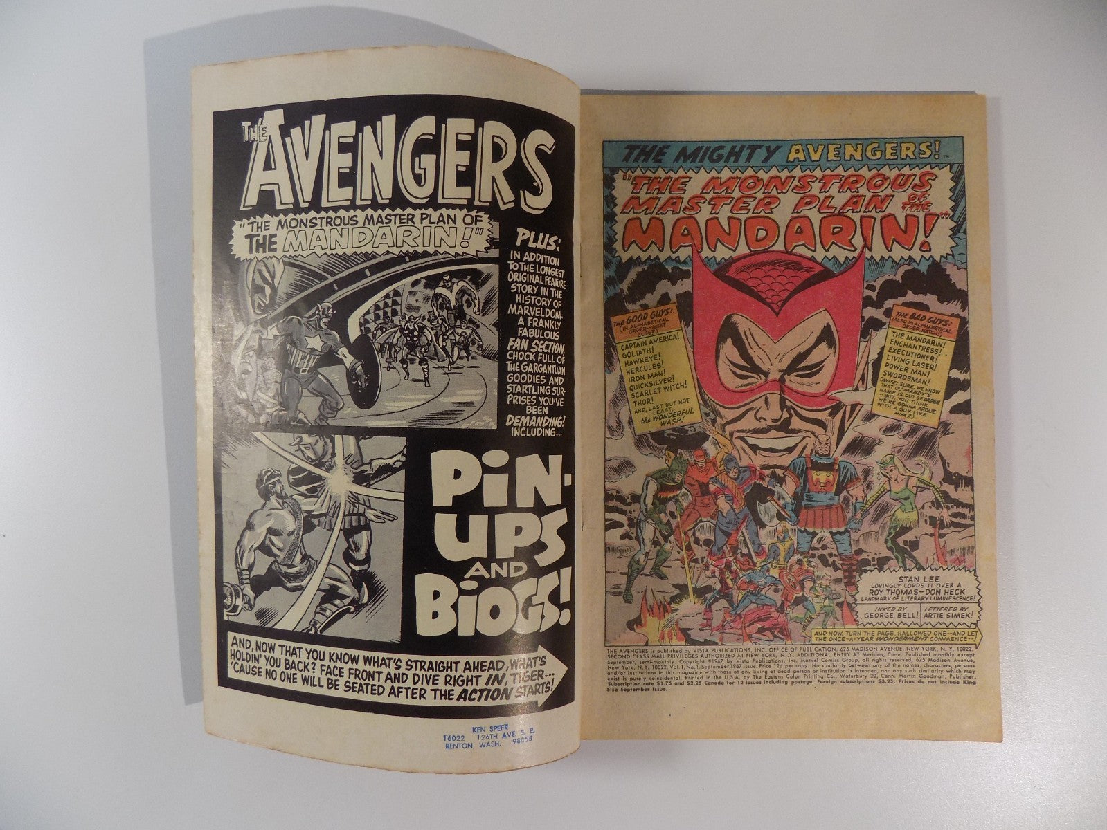 Avengers King-Size Special! #1 Marvel Comic September 1967 Very Good/Fine