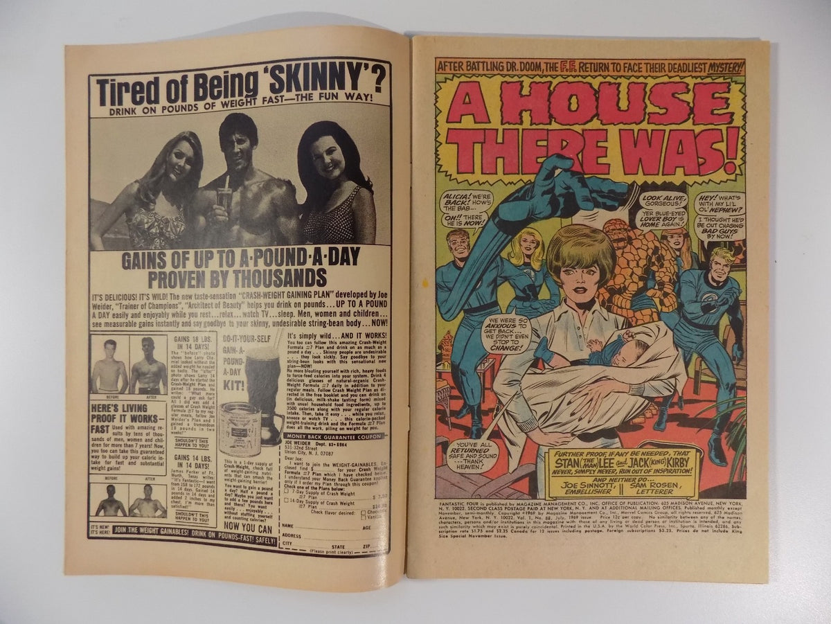 Fantastic Four #88 Marvel Comic July 1969 Very Fine-