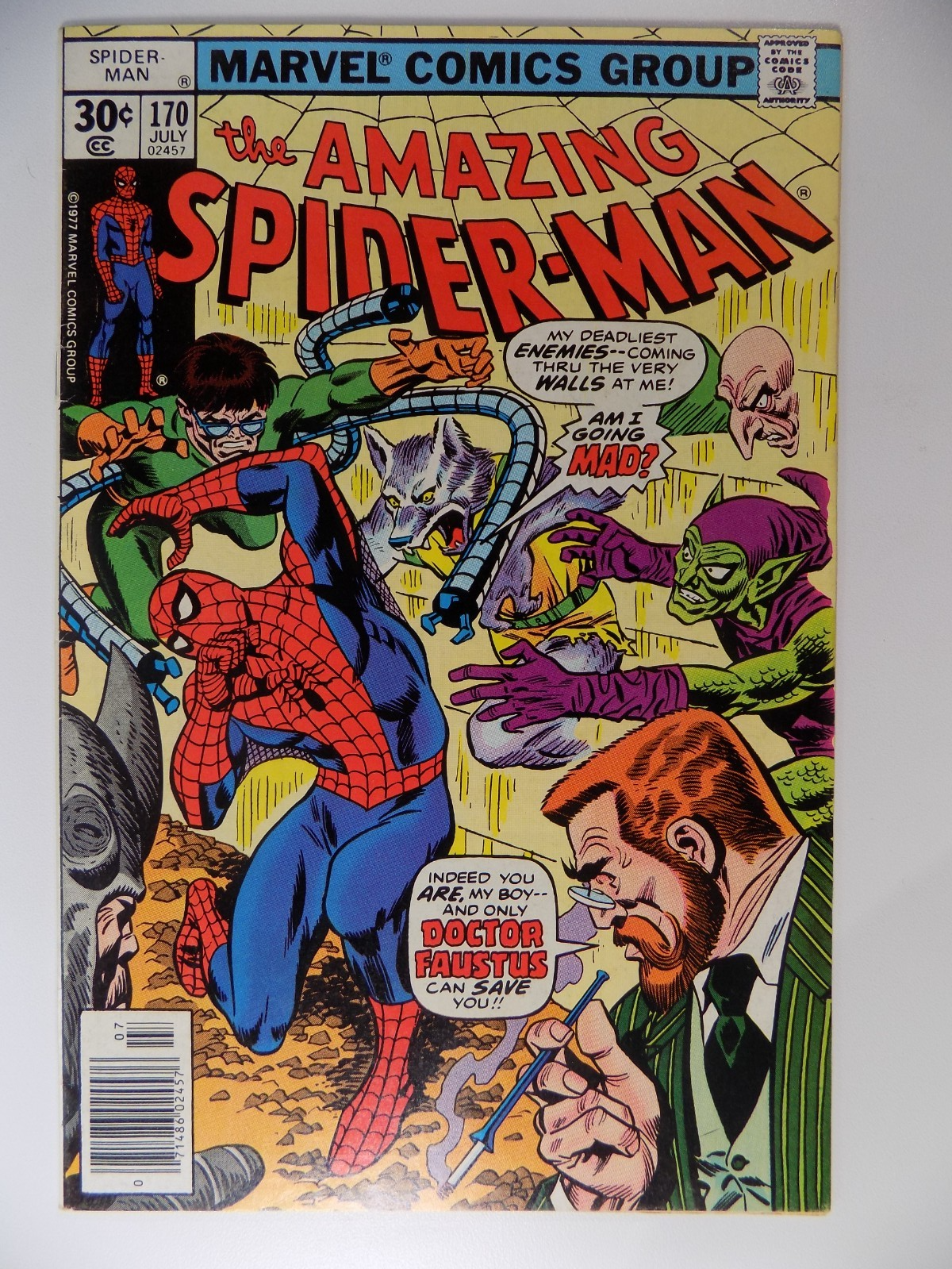 Amazing Spider-Man #170 Marvel Comic July 1977 Very Fine