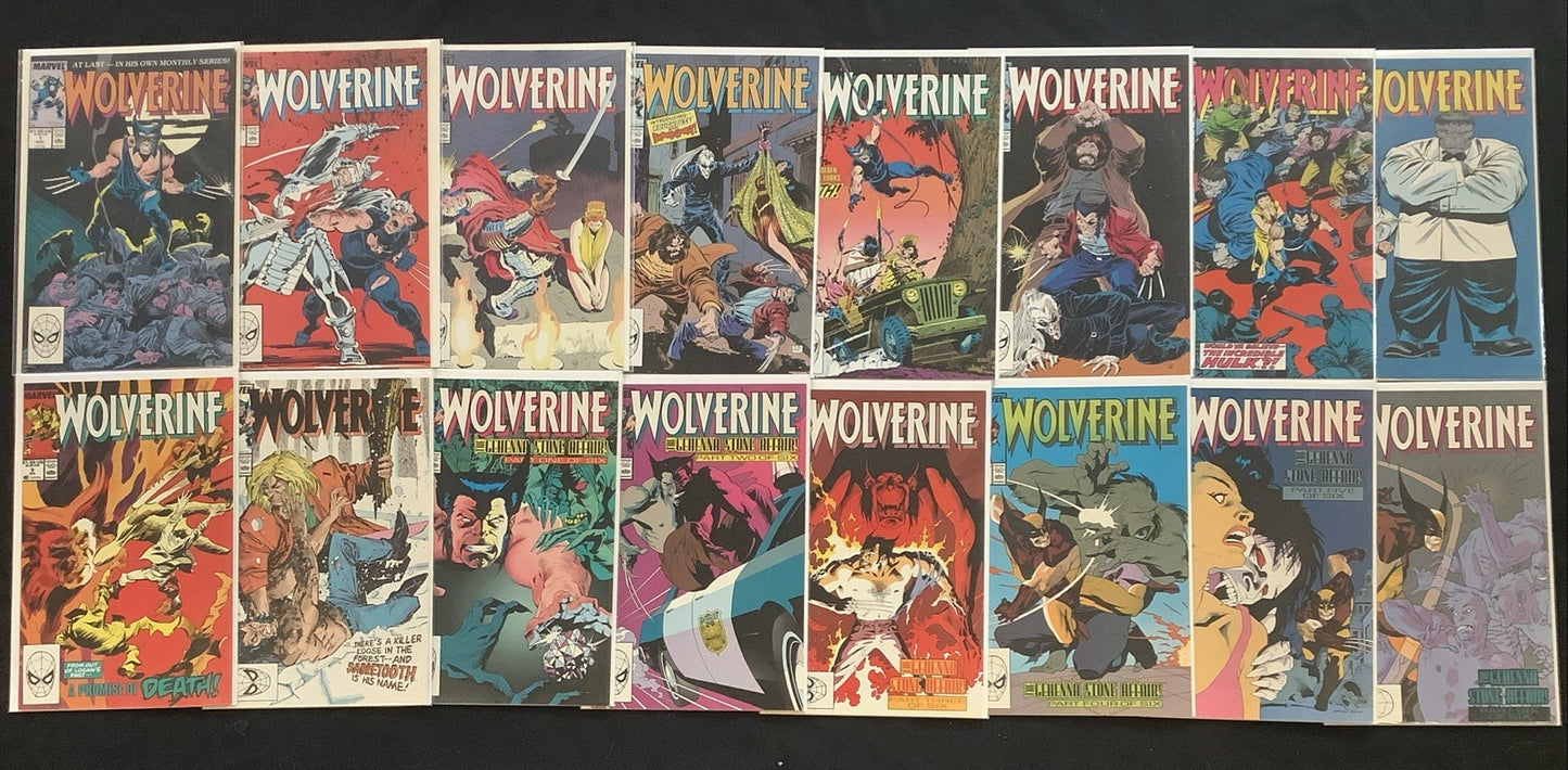 Wolverine #1-64 Comic Lot, Marvel, Claremont/Buscema, 1st Wolverine As Patch