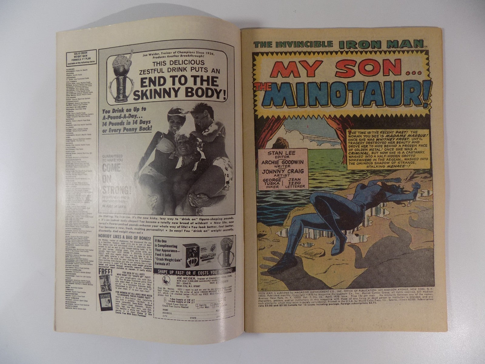 Iron Man #24 Marvel Comic April 1970 Very Fine-