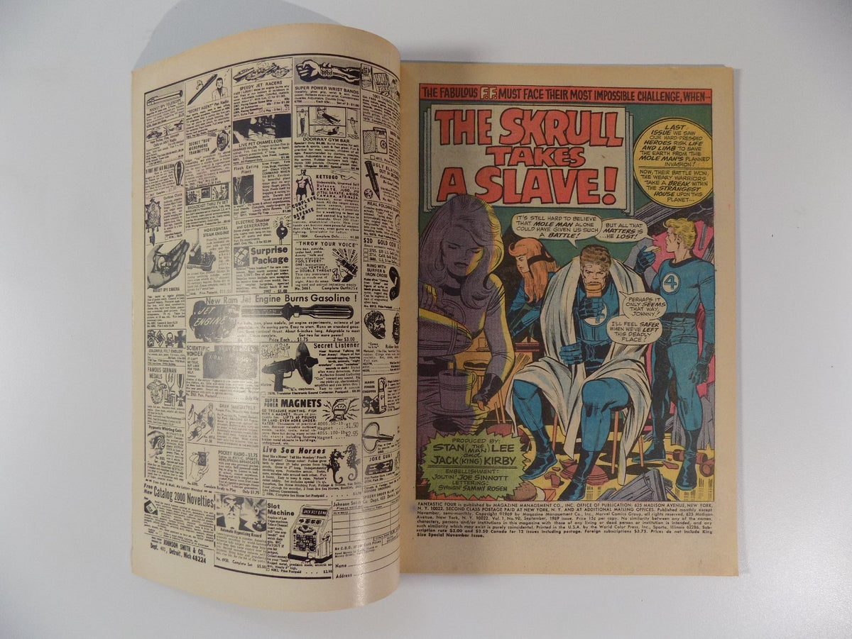 Fantastic Four #90 Marvel Comic September 1969 Very Fine-
