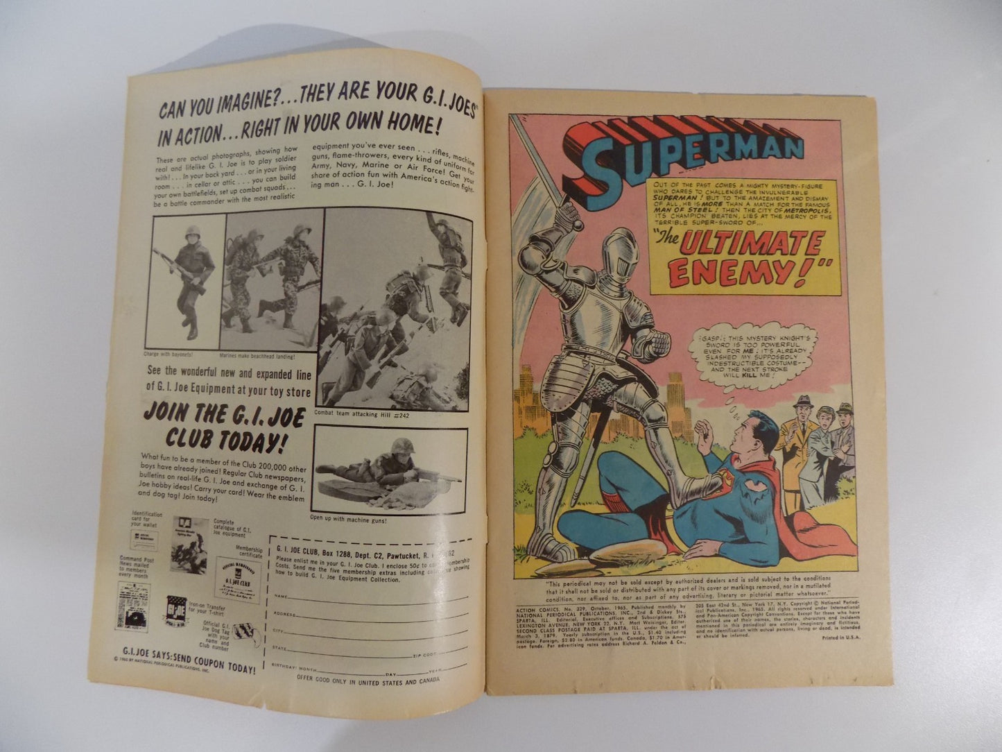 Action #329 DC Comic October 1965 Fine