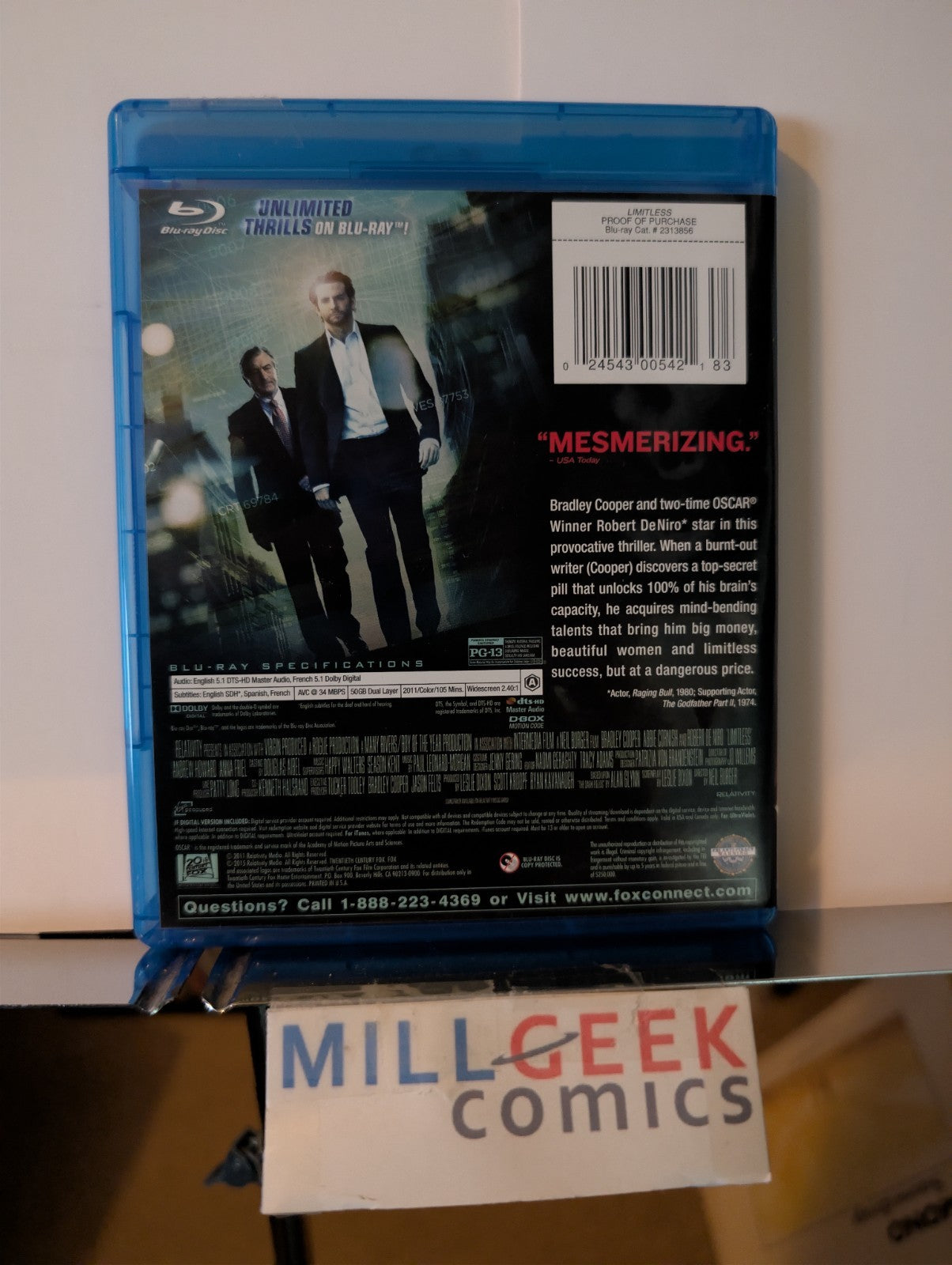 Limitless / Logan Lucky / Premium Rush, 3 Movie Lot (Blu-ray) -JD