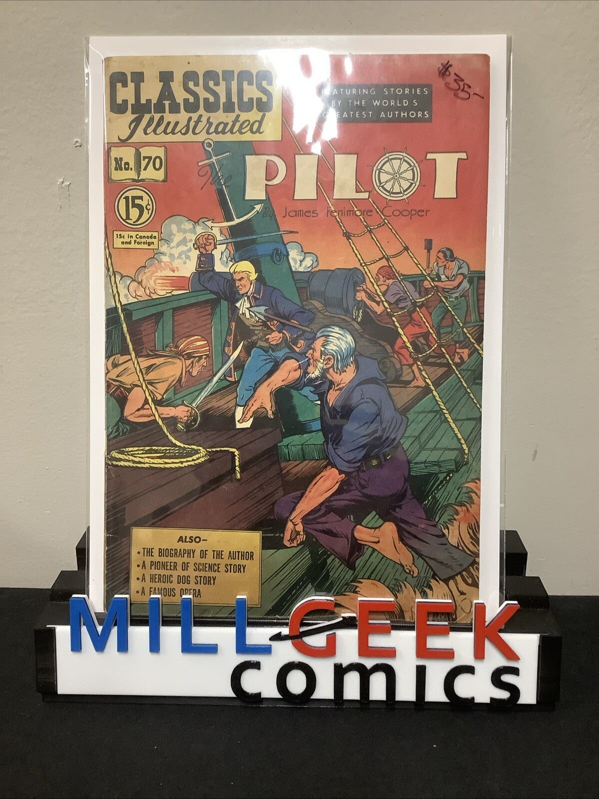 Classics Illustrated #70 HRN 125 (1955)  VG- (3.5) Canadian, 1/4” Spine Roll