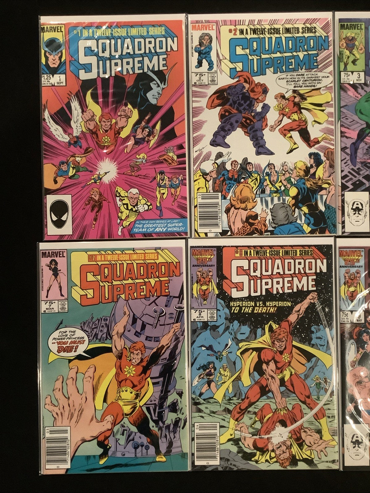 Squadron Supreme #1-12 Complete Comic Series, Marvel, Mark Gruenwald/Bob Hall