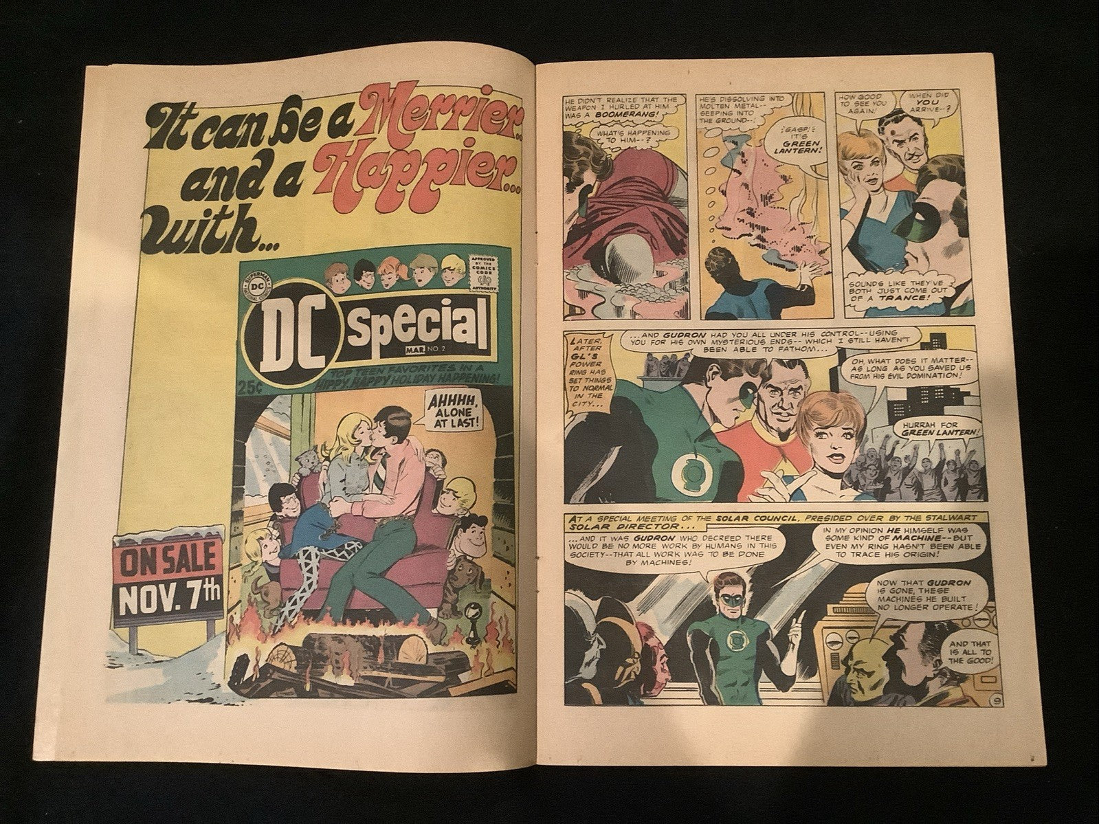 Green Lantern #66 (DC Comics 1969) F/VF (7.0) Cover Detached From Lower Staple