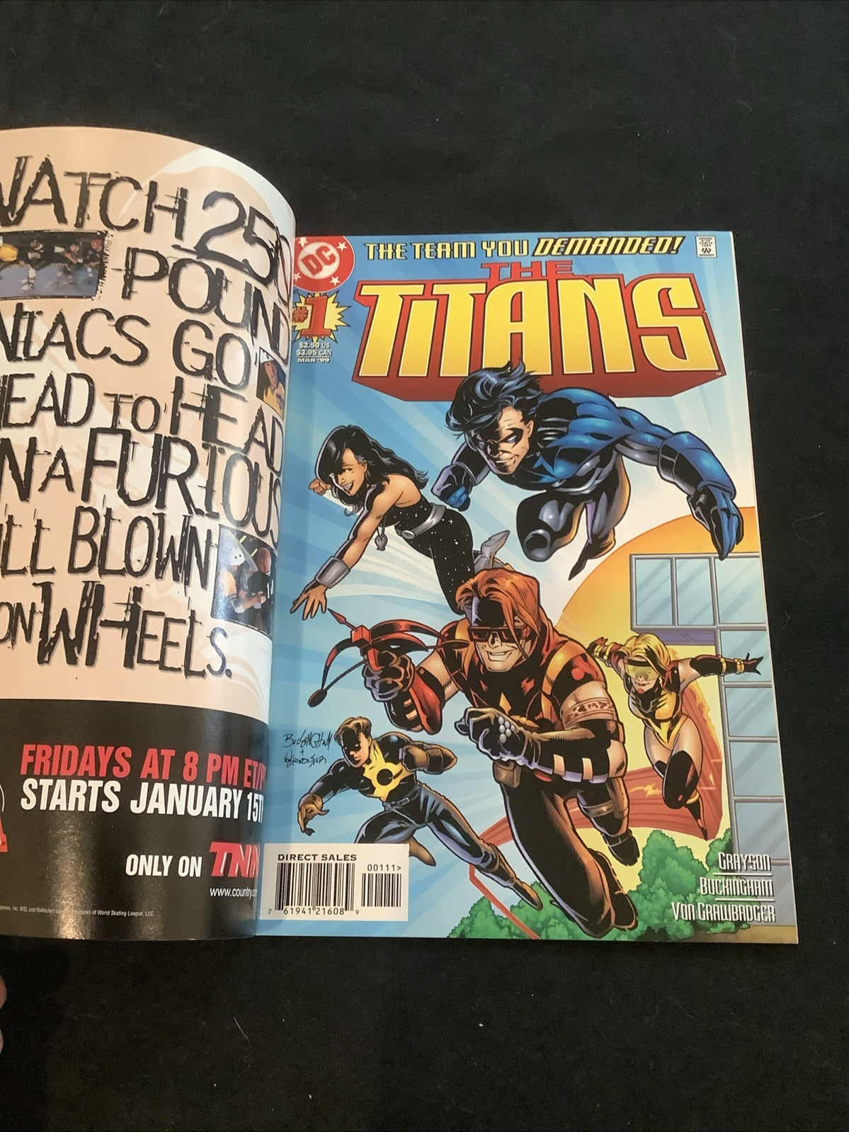 Titans #1-5 Comic Lot, DC Comics, Double Cover #1, 1st App Damian Darkh, 1999