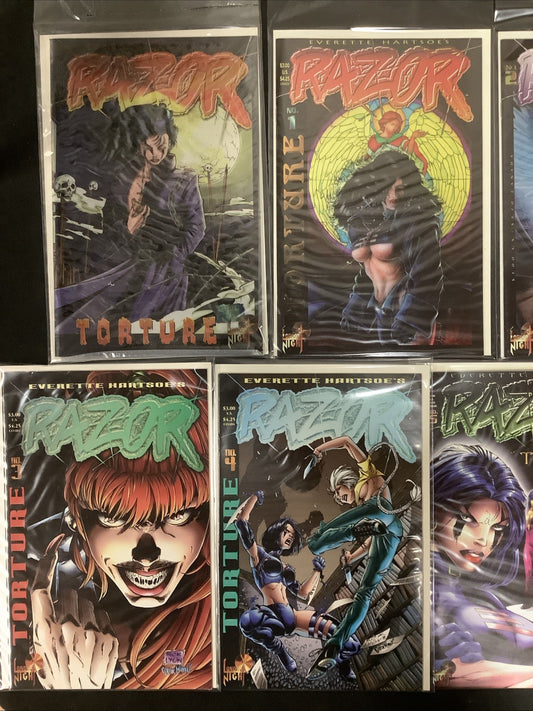 Razor Comic Bundle: Torture #0-6, Burn #1-5 (Both Complete) 11 Comics Total