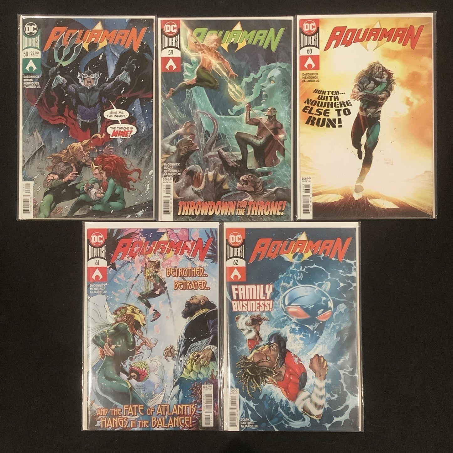 Aquaman #58-62 Comic Lot, DC, Kelly Sue Deconnick, Robson Rocha, 2020
