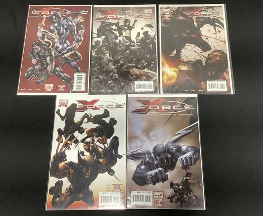 X-Force #1-5 Comic Lot, 1:25 #1 Variant Cover, Bloody Variants, Marvel 2008