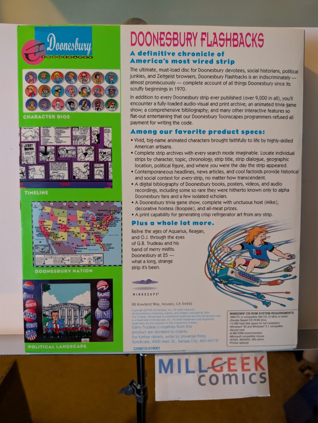 Doonesbury Flashbacks: 25 Years of Serious Fun PC CD-ROM -JD