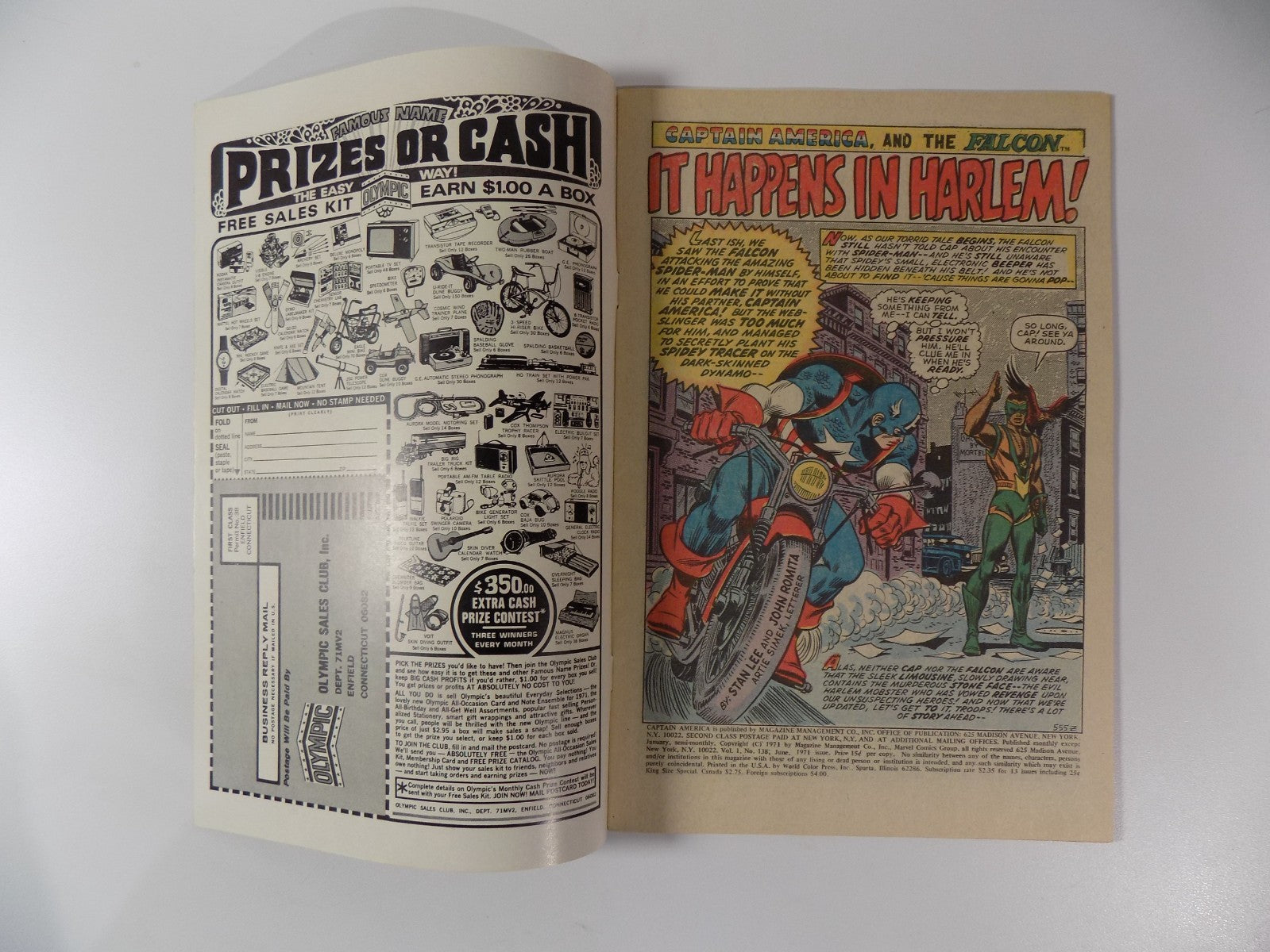 Captain America #138 Marvel Comic June 1971 Very Fine-
