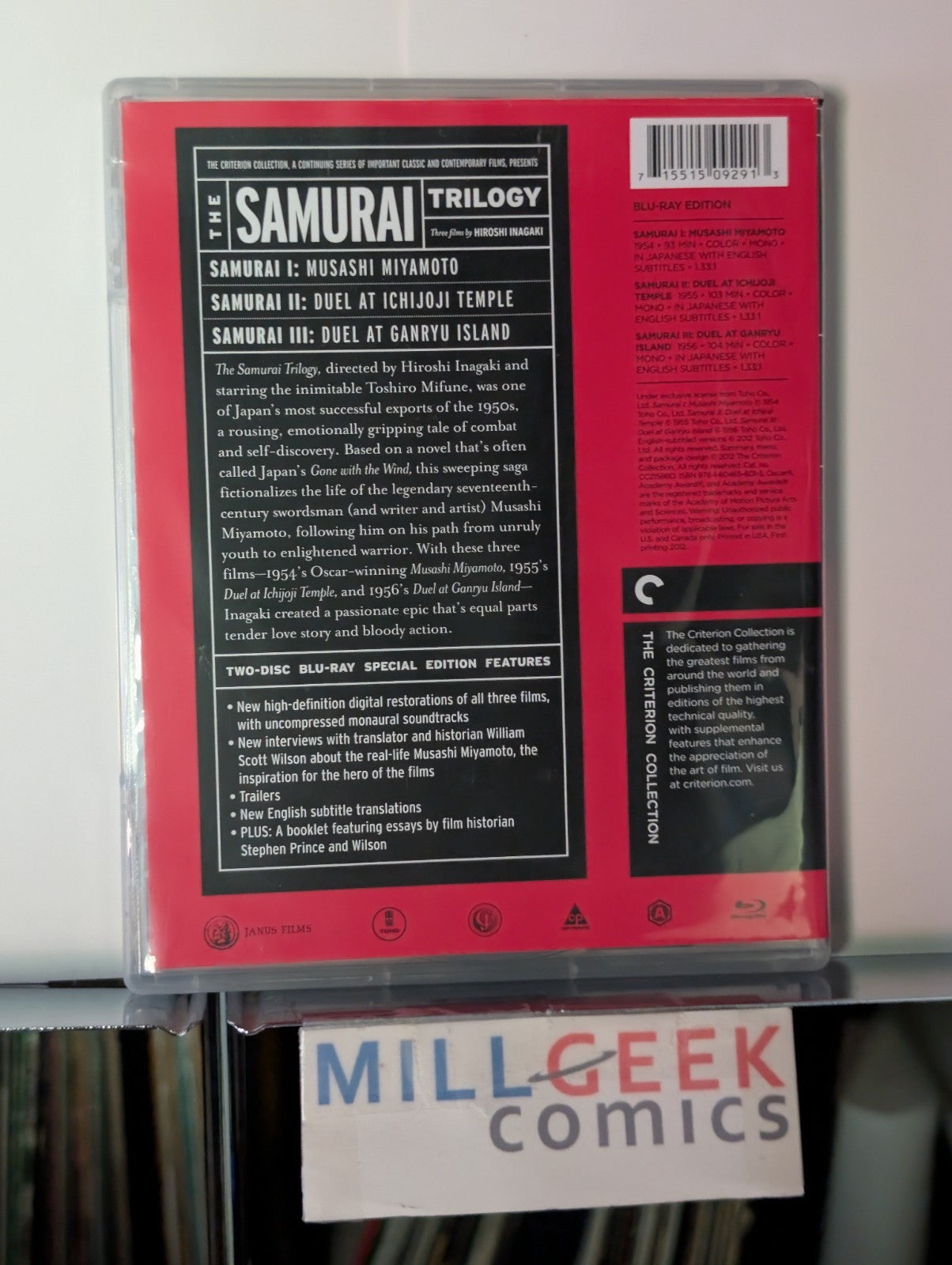 The Samurai Trilogy, Criterion Collection (Blu-ray) -JD