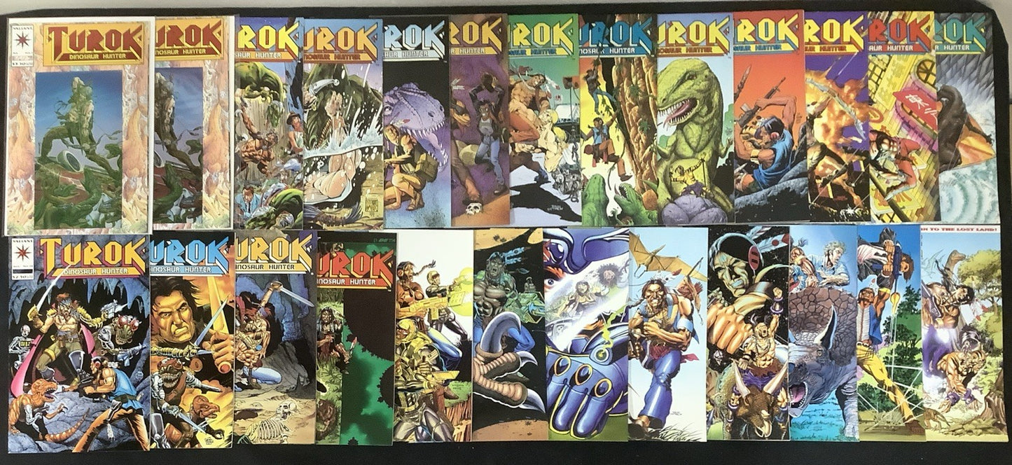 Turok Dinosaur Hunter #1-47 + Annual #1 Complete Set, Gold Foil #1, Scarce #47