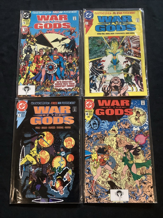 War Of The Gods #1-4 Complete Comic Set, George Perez, Cynthia Martin, 1991