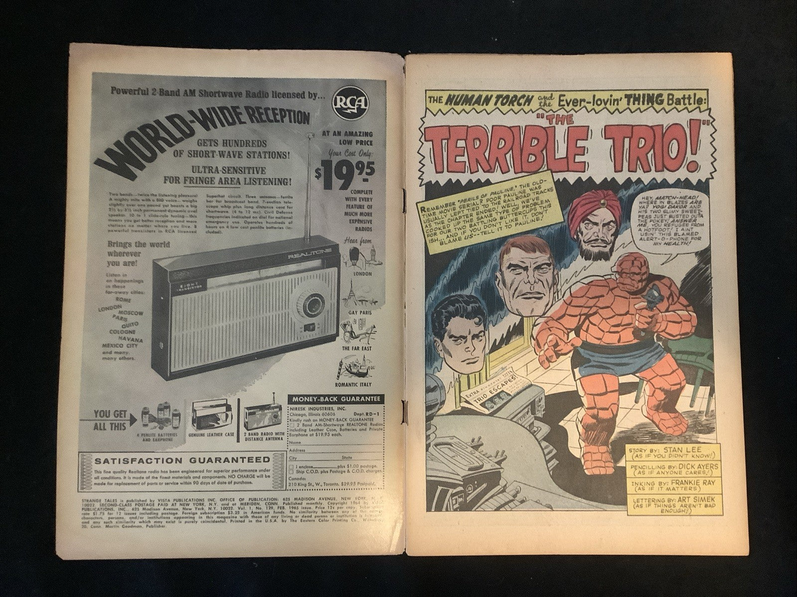 Strange Tales #129 (Marvel Comics February 1965) VG (4.0)