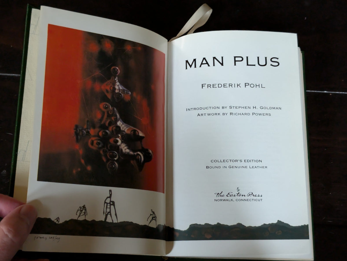 Man Plus by Frederik Pohl, Easton Press Leather Bound 1st -JD