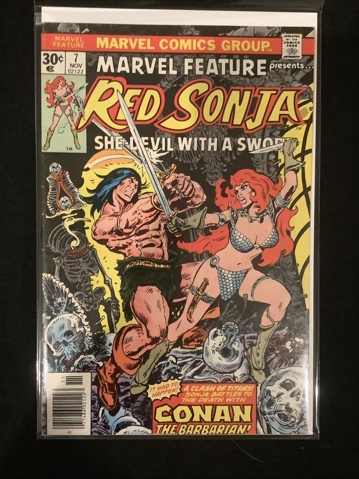 Marvel Feature #1-7 Comic Lot, Marvel Comics, Higher Grade Red Sonja! 1975