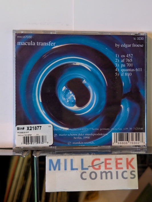 Edgar Froese - Macula Transfer (CD 1998) Germany Reissue Like New -JD
