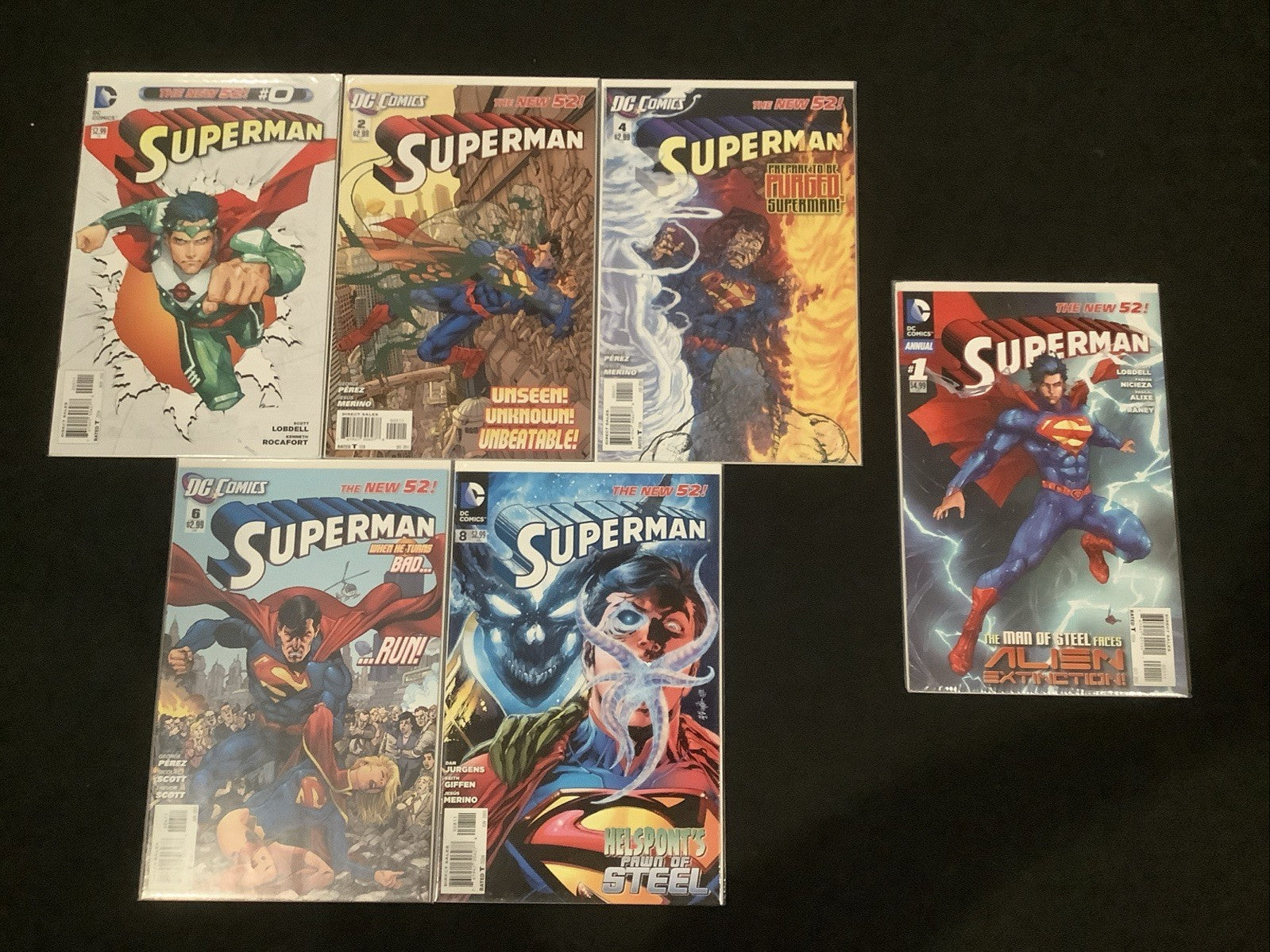 Superman #1-9 + Annual #1 Comic Lot, DC, George Perez/Dan Jurgens/Keith Giffen