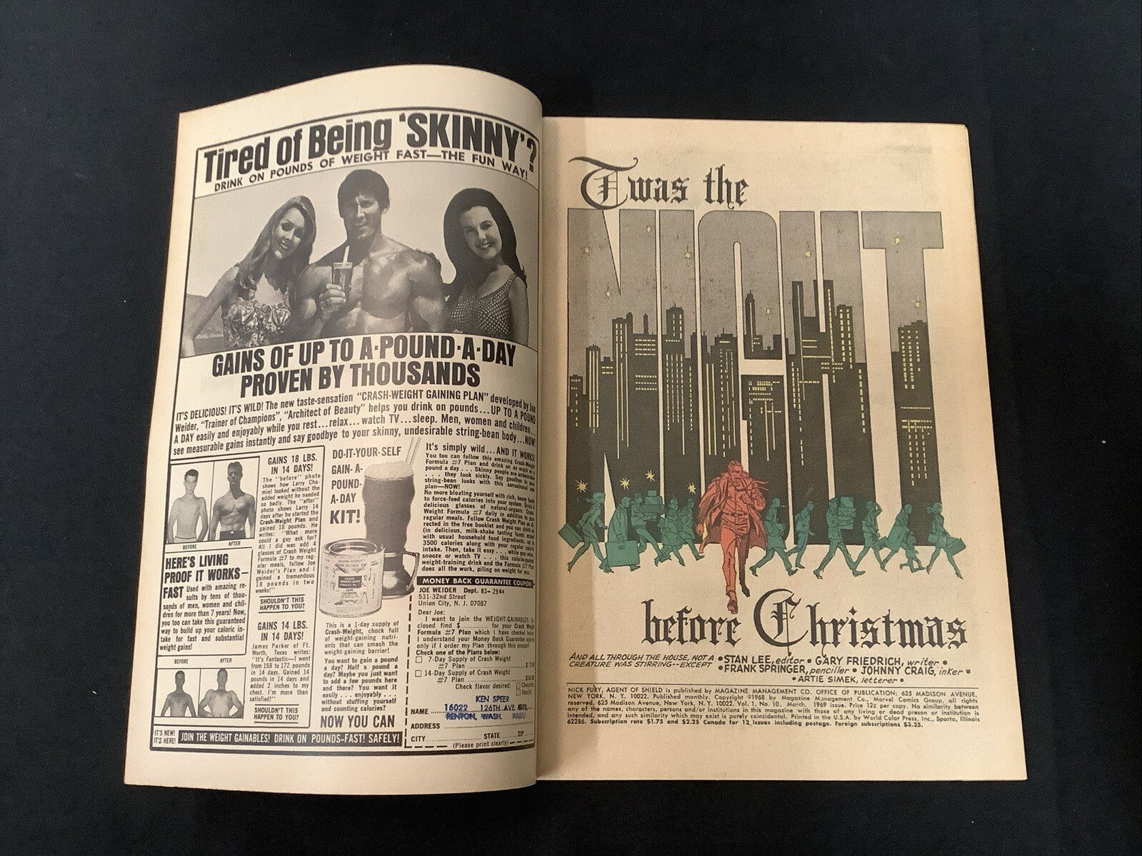 Nick Fury Agent of Shield #10 (Marvel Comics March 1969) VF- (7.5) Stan Lee