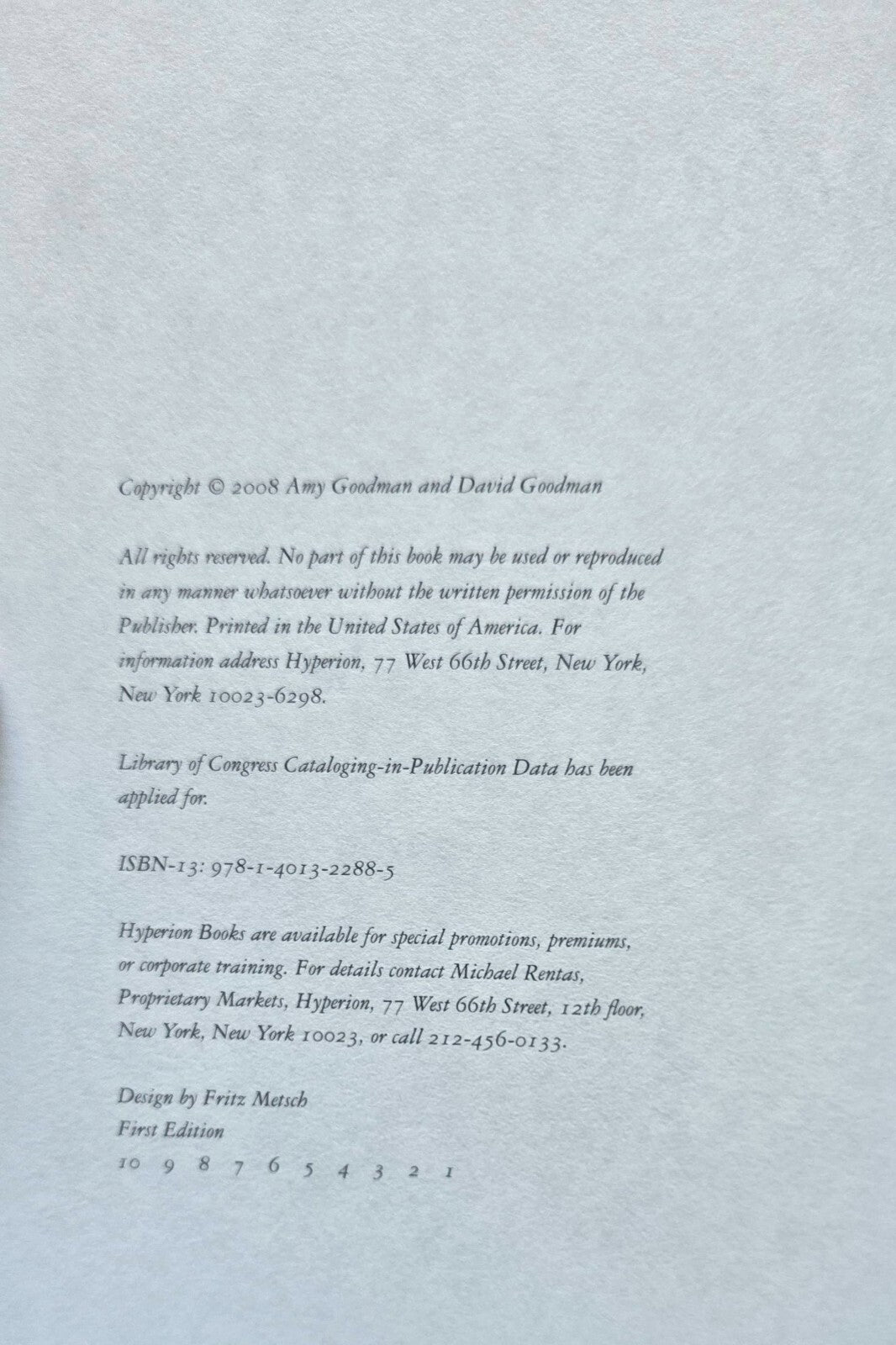 Standing up to the Madness by Amy Goodman & David Goodman (SIGNED, 1st Ed) JD