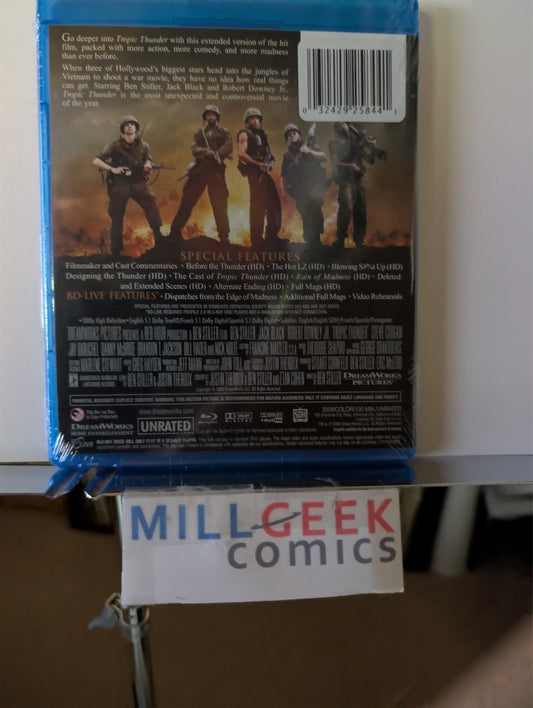 Tropic Thunder, Ben Stiller and Jack Black (Blu-ray) Brand New Sealed -JD