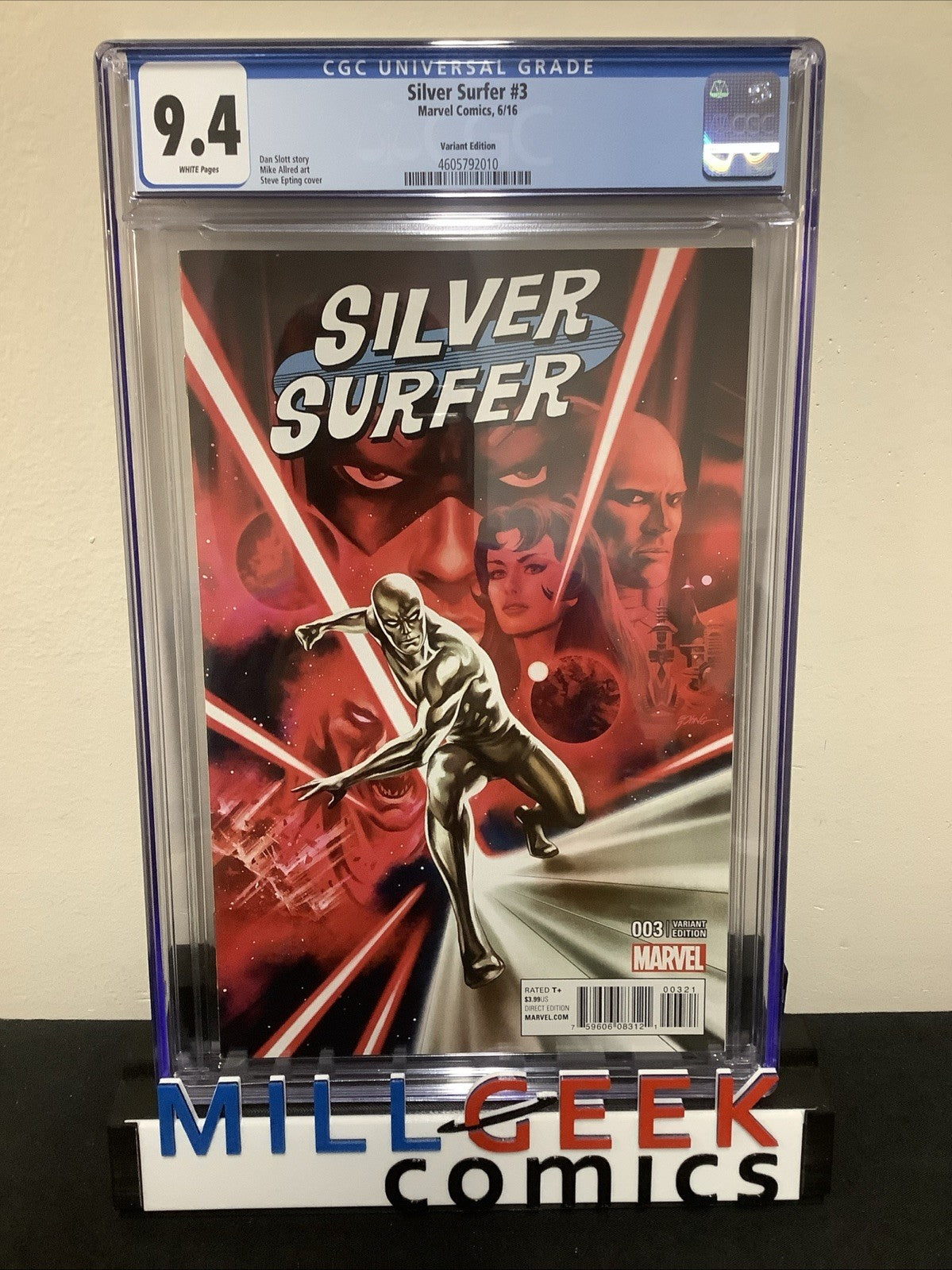Silver Surfer #3 (Marvel Comics June 2016) CGC Graded 9.4 (NM) Epting Variant