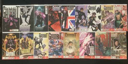 Gambit #1-17 Complete Comic Set, Marvel, #2 Second Print, Asmus/Mann, 2013