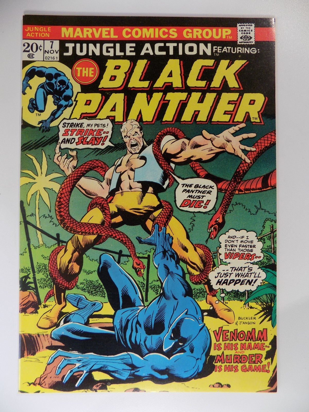 Jungle Action #7 Marvel Comic November 1973 Near Mint-