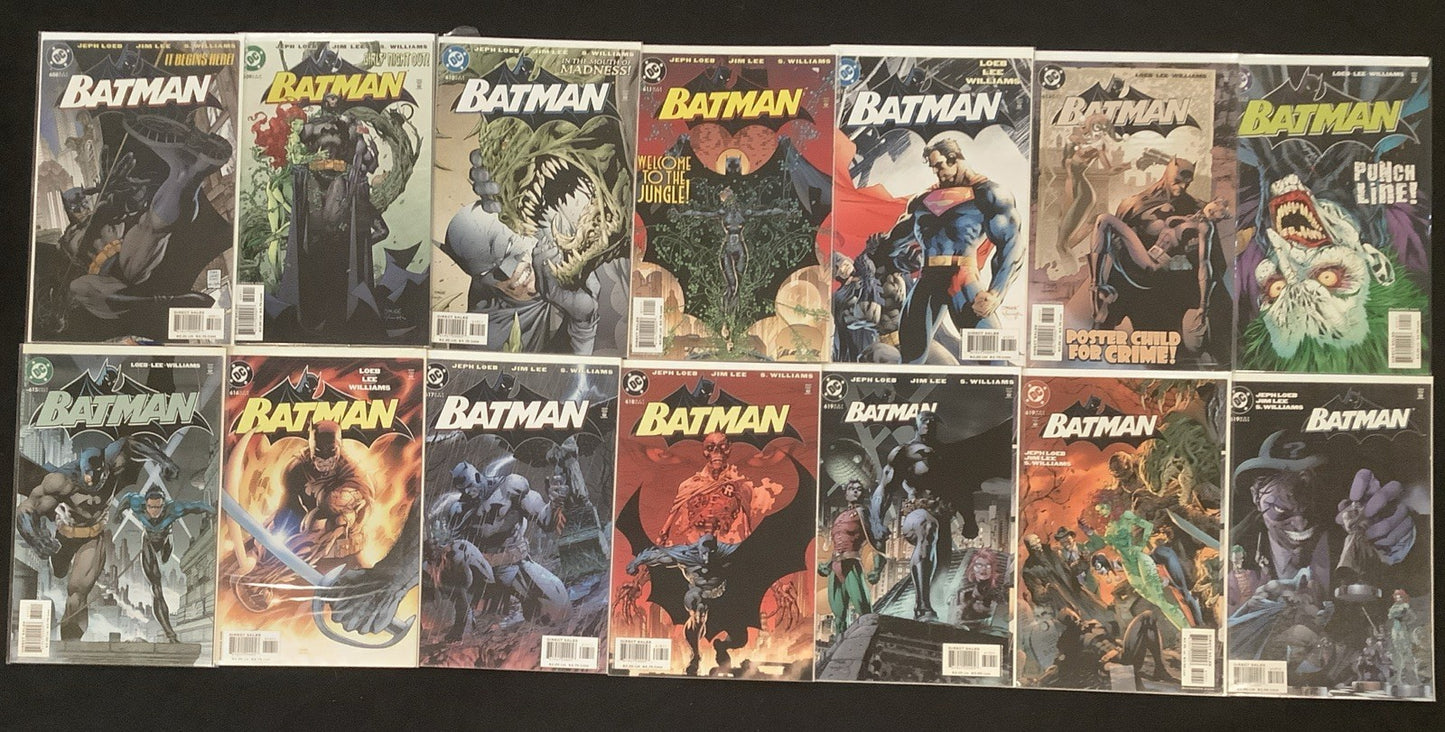 Batman #608-619 Comic Set, DC Comics, Jeph Loeb/Jim Lee, Complete HUSH Story