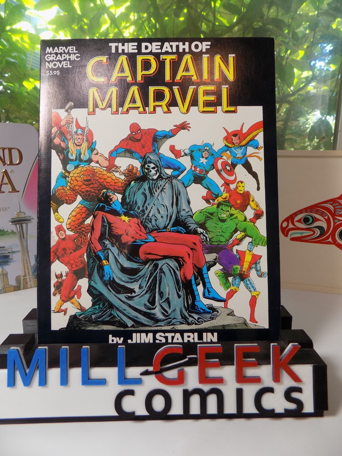The Death of Captain Marvel 1982 Marvel Graphic Novel 2nd Print Fine/Very Fine