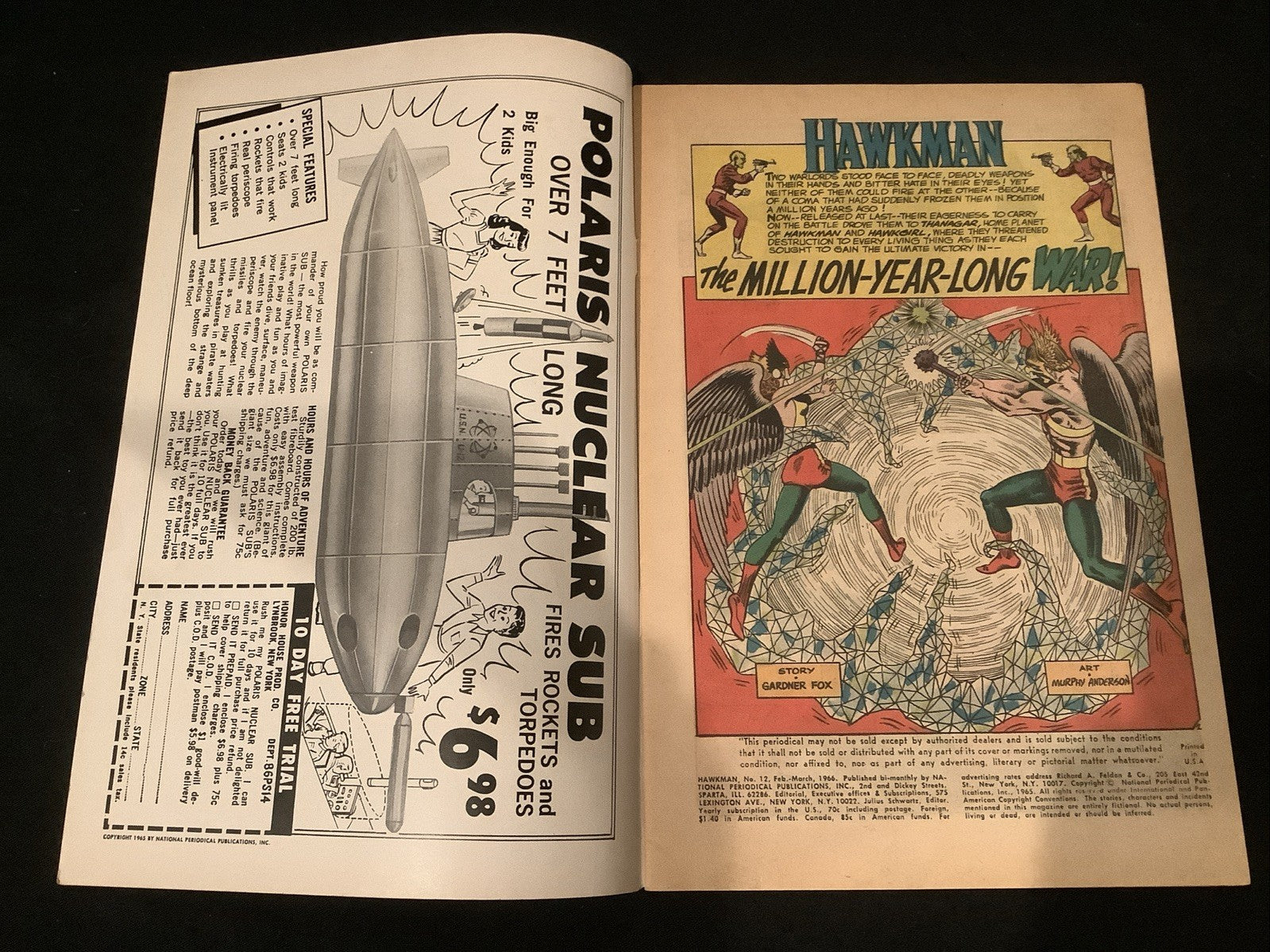 Hawkman #12 (DC Comics February-March 1966) VF (8.0) Murphy Anderson