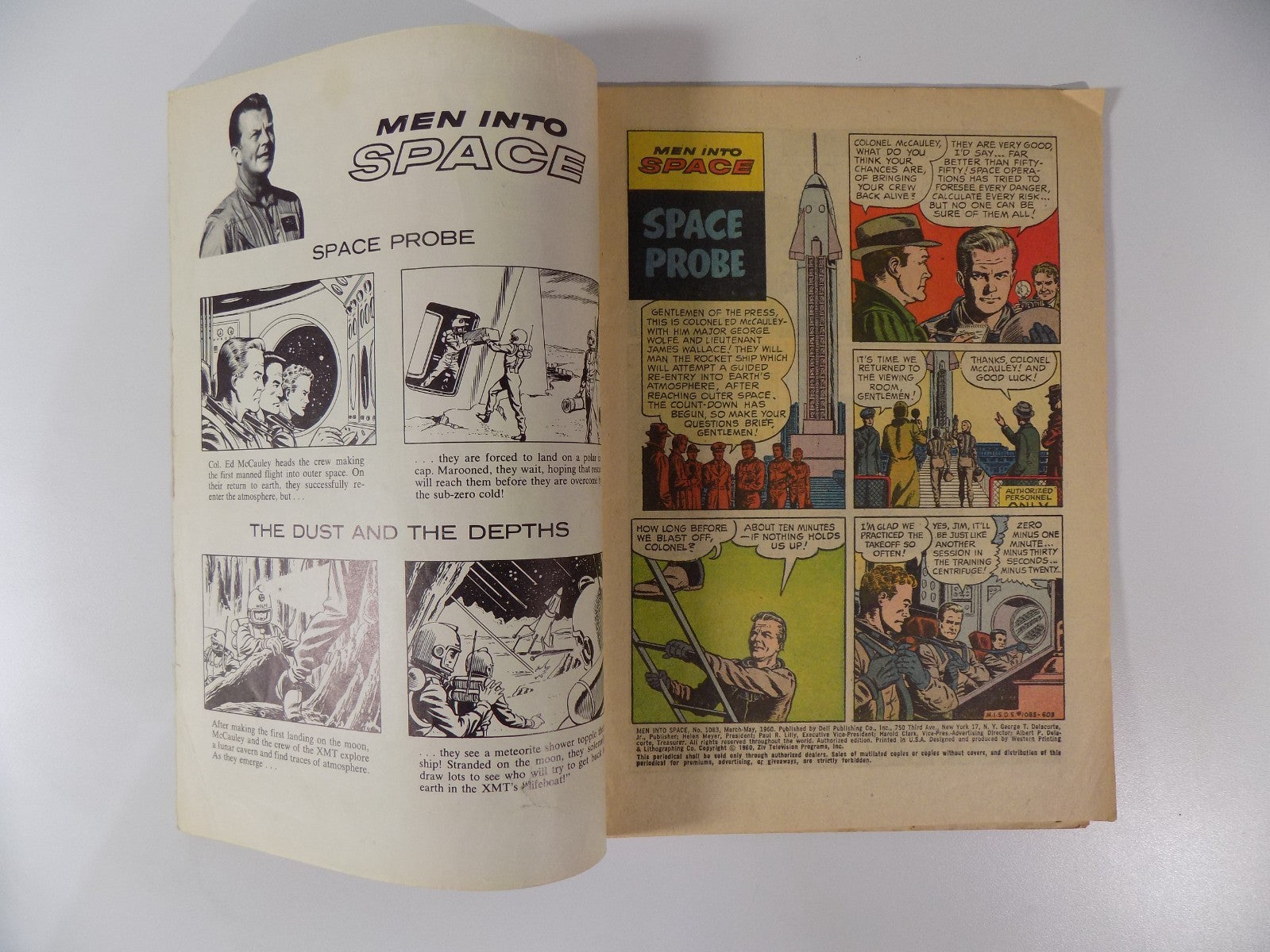 Four Color #1083 Men into Space Dell Comic March-May 1960 Fine