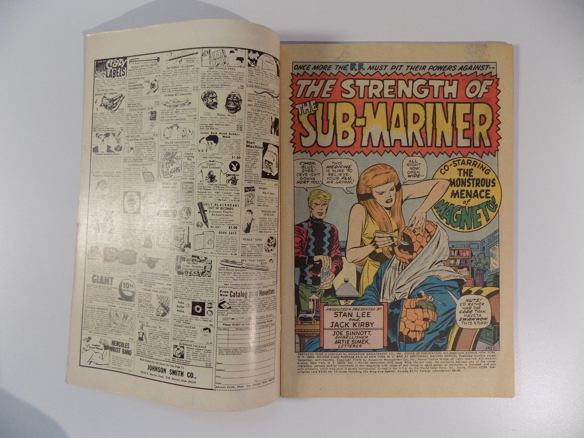 Fantastic Four #102 Marvel Comic September 1970 Very Fine-