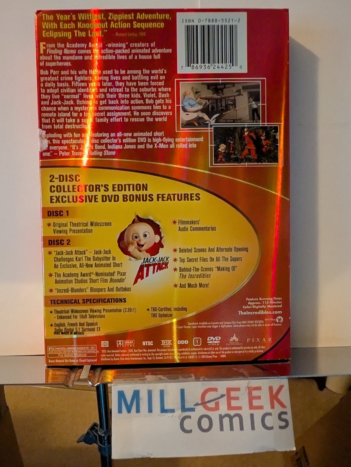 The Incredibles / The Iron Giant, 2 Brad Bird Movie Set (DVD) Like New -JD